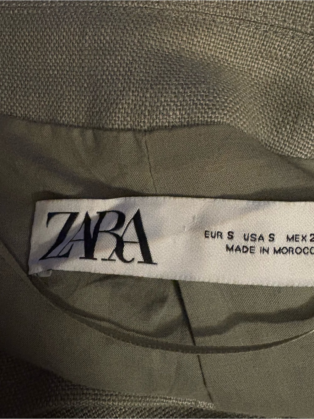 Zara 2-Piece Co-Ord Set Belted Vest Waistcoat S Wide Leg Pant Sage Size XS - Picture 6 of 14